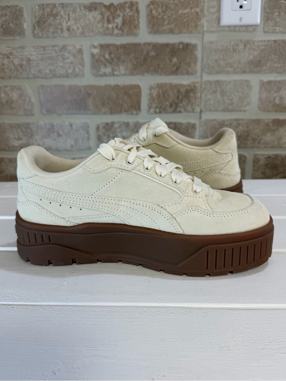 PUMA Karmen II Idol Suede Platform Sneakers Frosted Ivory Women’s 6 - Picture 6 of 10